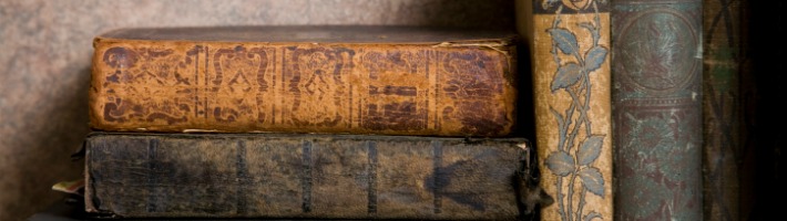 Stock photo of books on a shelf